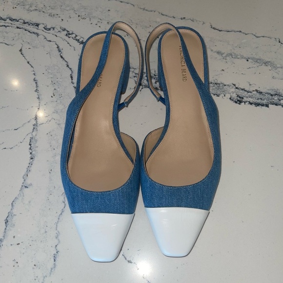 Veronica Beard Cecile Half d'Orsay Slingback Pump
Chic Denim Slingback White Cap - Picture 4 of 9